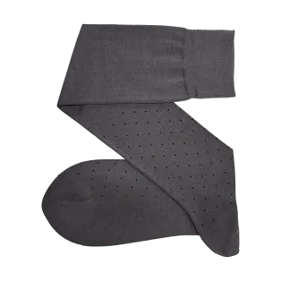 VICCEL / CELCHUK Knee Socks Pin Dots Gray / Black - Luksusowe podkolanówki