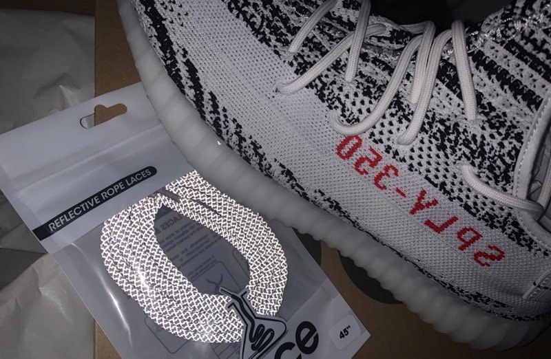 Białe odblaskowe okrągłe sznurowadła do butów LACE LAB 3M Reflective laces, personalizacja obuwia, custom, customizacja adidasów