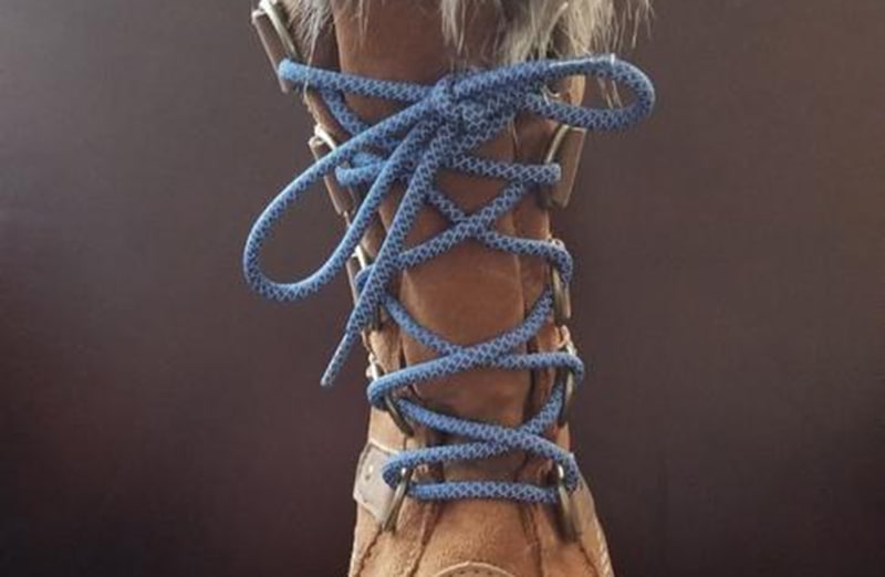 Niebieskie odblaskowe okrągłe sznurowadła do butów LACE LAB 3M Reflective laces, personalizacja obuwia, custom, customizacja adidasów