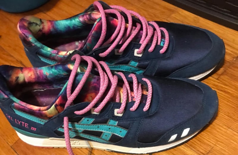 Różowe okrągłe odblaskowe sznurowadła, sznurówki, sznury do sneakersów, kicksów, Adidas NMD R1, Ultra Boost, Yeezy 350. Customizacja butów Lace Lab.