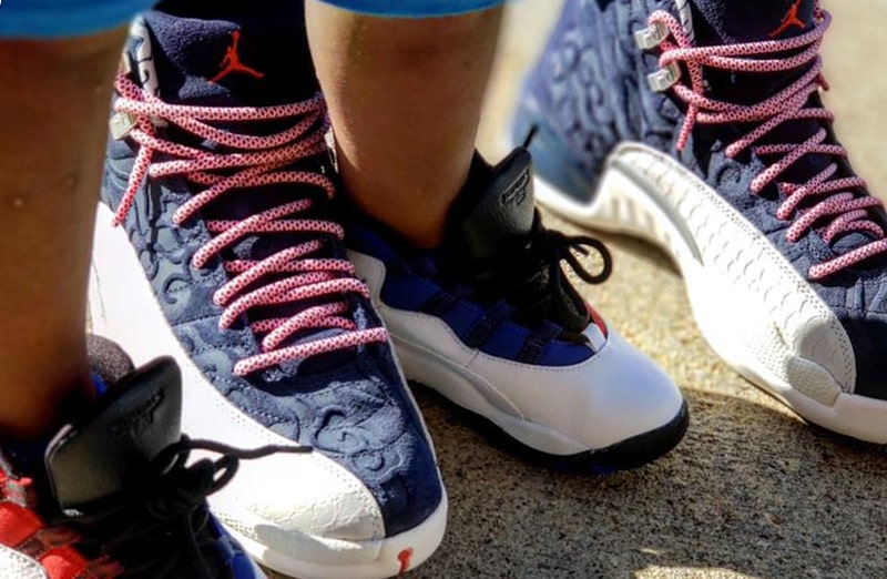 Czerwono białe sznurowadła, sznurówki, sznury do sneakersów, kicksów, Adidas NMD R1, Ultra Boost, Yeezy 350. Customizacja butów Lace Lab.