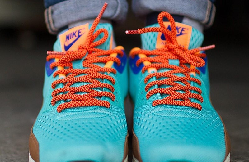 Czerwono pomarańczowe okrągłe sznurowadła do butów LACE LAB Rope, personalizacja obuwia, custom, customizacja adidasów