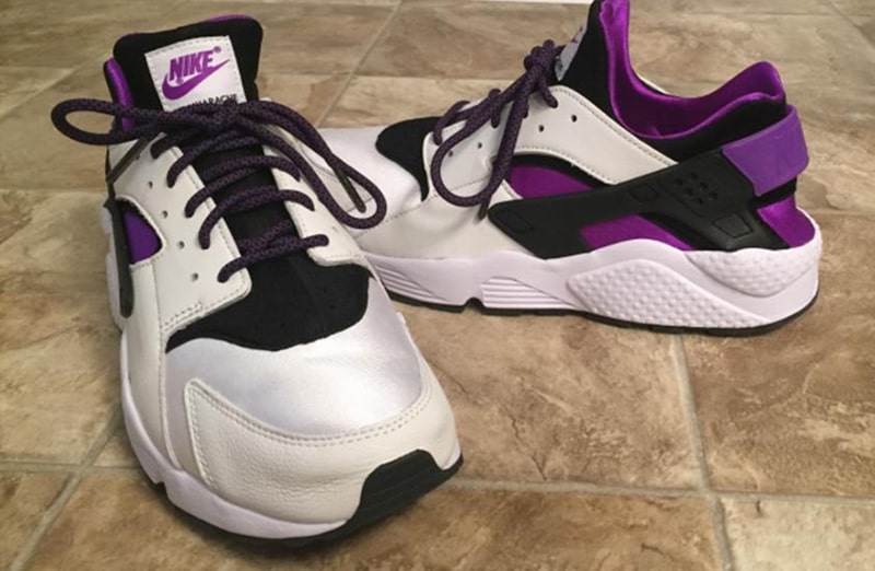 Fioletowo czarne okrągłe sznurowadła do butów LACE LAB Rope, personalizacja obuwia, custom, customizacja adidasów