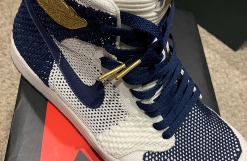 Granatowe płaskie sznurowadła, sznurówki, sznury do sneakersów, kicksów, Nike, JORDAN, Adidas. Customizacja butów Lace Lab.