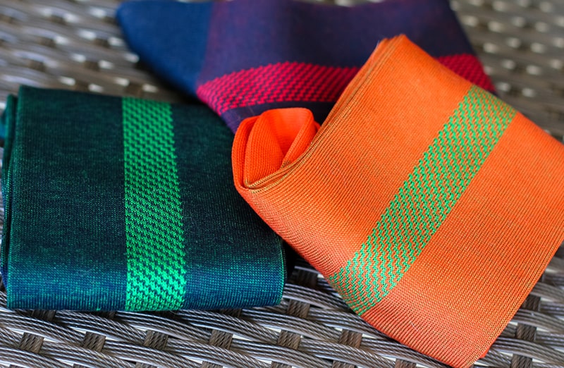 Skarpety, skarpetki, Geometric do garnituru -pomarańczowo zielone, idealne na prezent