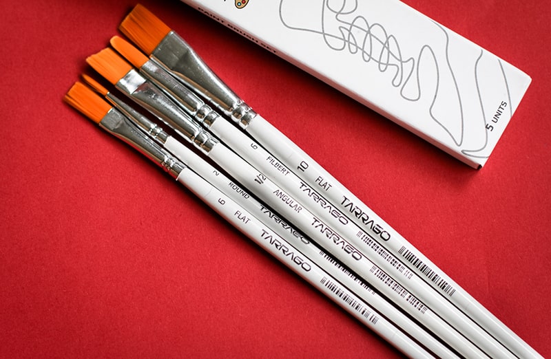 Zestaw pięciu syntetycznych pędzli do malowania sneakersów, toreb, akcesoriów