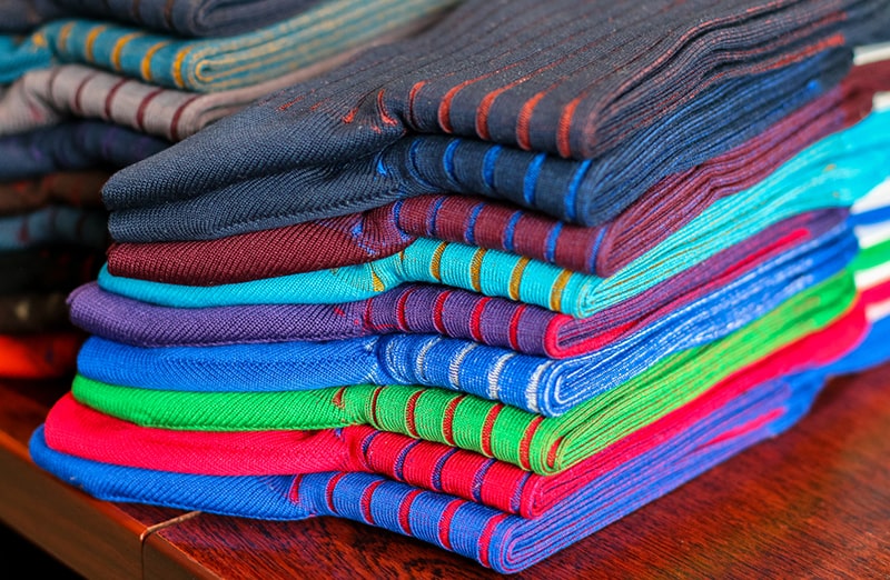 Skarpety, skarpetki, podkolanówki Shadow do garnituru - niebieski, czerowny idealne na prezent