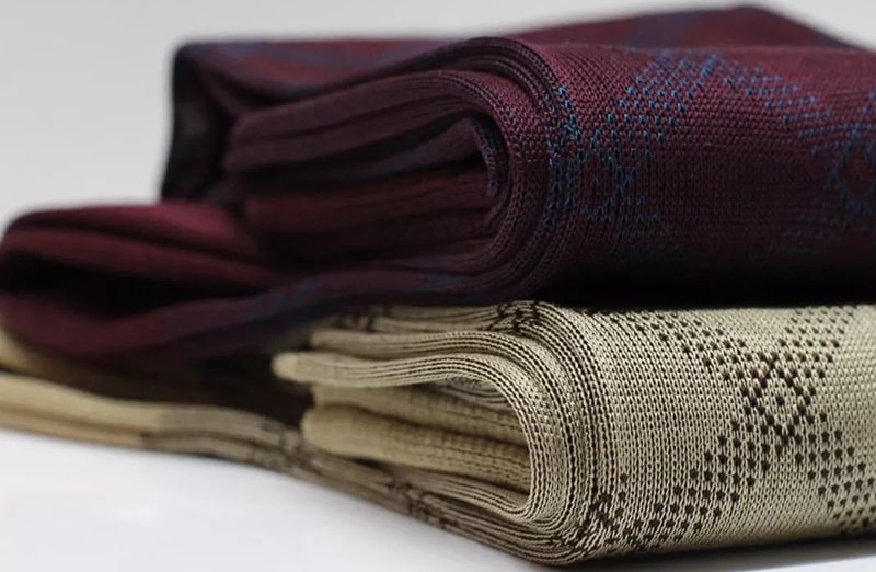 Skarpety, skarpetki, podkolanówki tartan do garnituru - burgund, niebieski, idealne na prezent