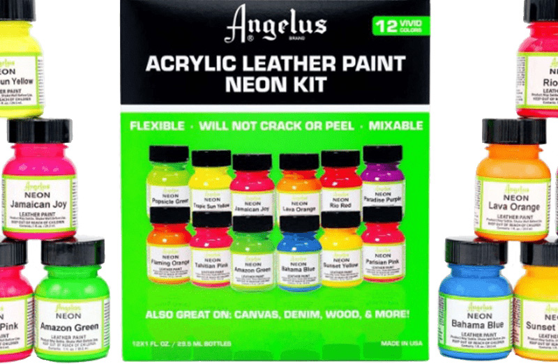 Akrylowe farby neonowe, fluorowe, uv świecące w ciemności. Zestaw farb neonowych, pomysł na prezent dla Artystki.