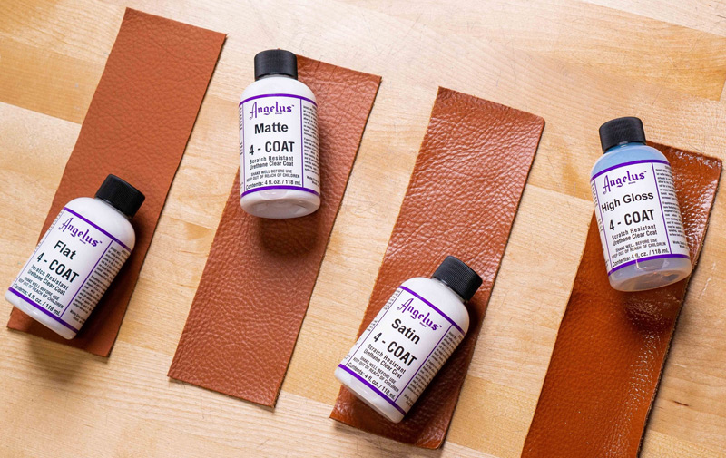 Lakier wykończeniowy do skór, butów, jeansu, ubrań z wysokim połyskiem. Angelsu high gloss finisher 4-coat.