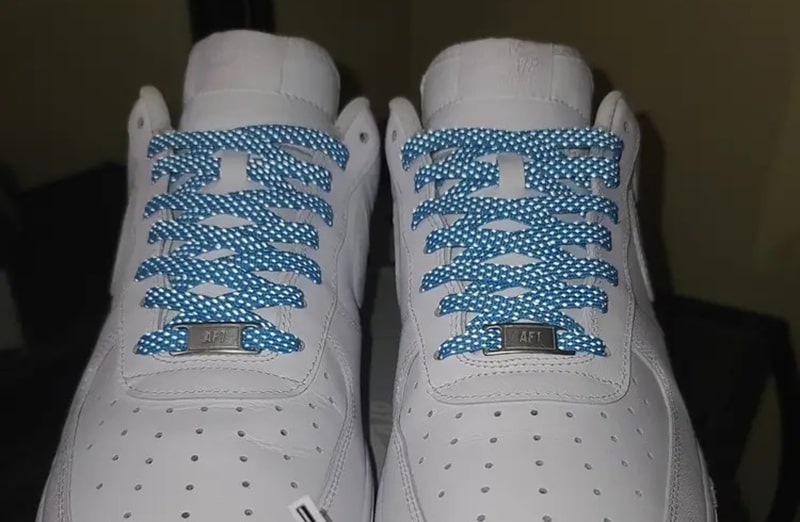 Niebieskie płaskie sznurowadła odblaskowe do butów LACE LAB Reflective FLAT 2.0 Laces Covy Blue, personalizacja obuwia, custom, customizacja adidasów