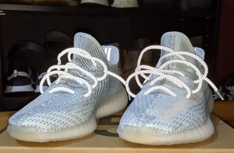 Białe okrągłe sznurowadła odblaskowe do butów LACE LAB 3M Reflective Inverse laces, personalizacja obuwia, custom, customizacja adidasów