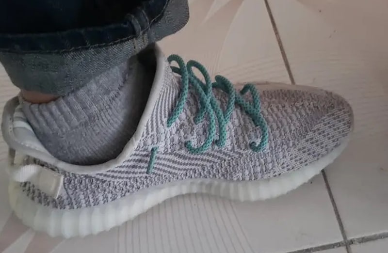 Błękitne odblaskowe okrągłe sznurowadła do butów LACE LAB 3M Reflective Inverse laces, personalizacja obuwia, custom, customizacja adidasów