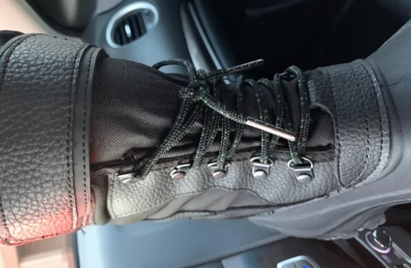 Okrągłe dwukolrowe sznurowadła do butów LACE LAB Black Hunter Green boot laces, personalizacja obuwia, custom, malowanie adidasów, timberland, trzewiki, boots