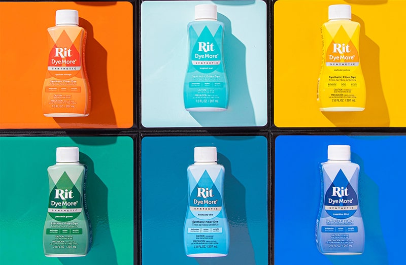 Zielony barwnik w płynie Rit Dye, Barwniki do tworzyw sztucznych, mieszanek tkanin zawierających ponad 35% włókien syntetycznych