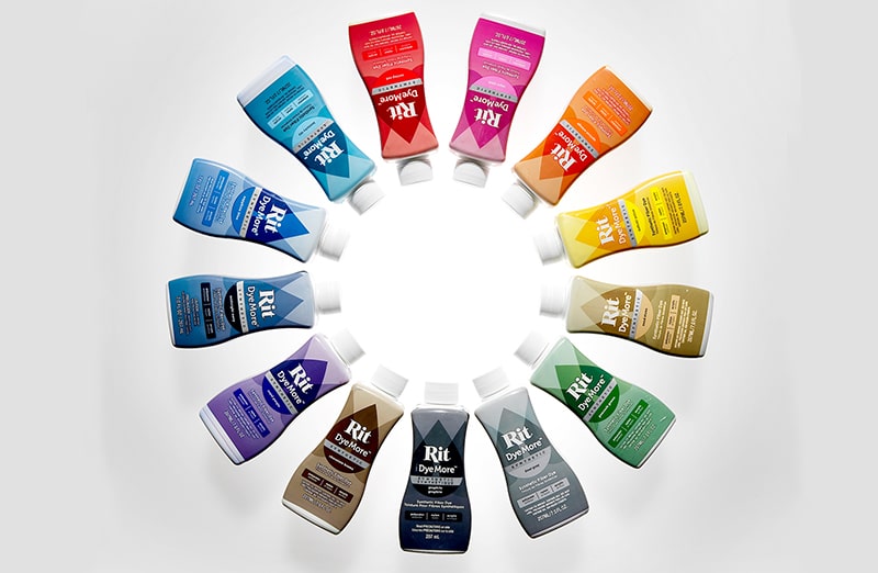 Granatowy barwnik w płynie Rit Dye, Barwniki do tworzyw sztucznych, mieszanek tkanin zawierających ponad 35% włókien syntetycznych