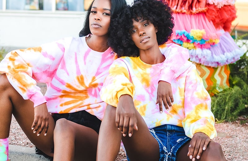 Mandarynkowe barwniki do tkanin, ubrań, jeansu, odzieży. Custom, rękdzieło rit dye.