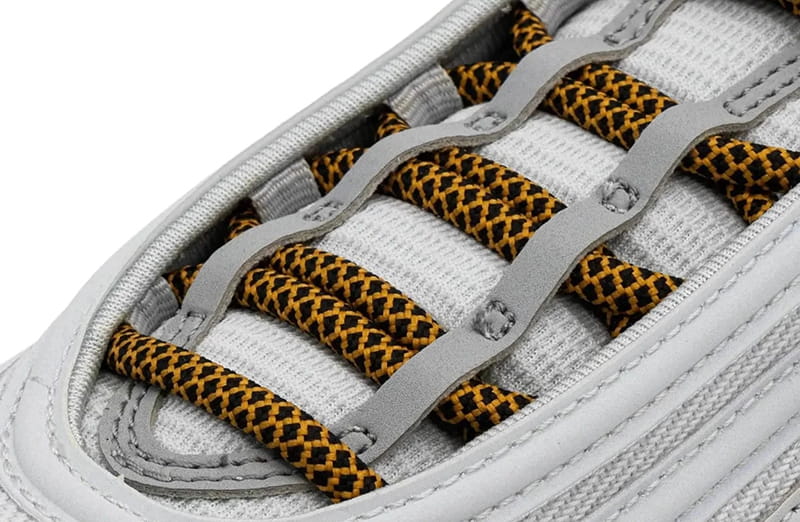 Czarnobrązowe sznurowadła, sznurówki, sznury do sneakersów, kicksów, Adidas NMD R1, Ultra Boost, Yeezy 350. Customizacja butów Lace Lab.