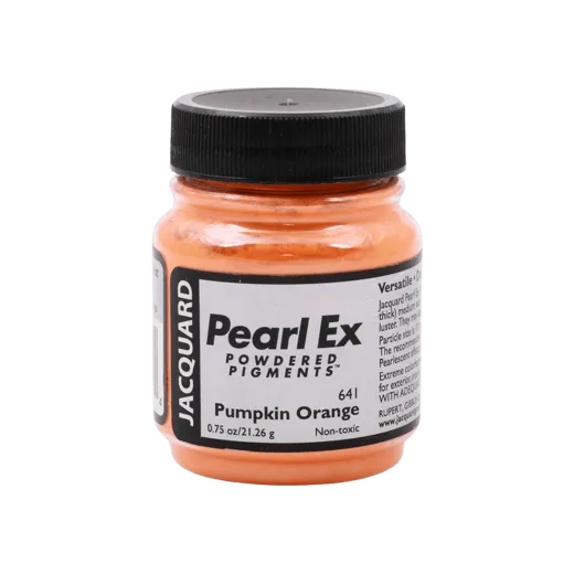 JACQUARD Pearl EX Powdered Metallic Pigments 0.75oz #641 PUMPKIN ORANGE / Pomarańczowe metaliczne i perłowe pigmenty w proszku do rękodzieła