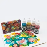 Tusze Jacquard Pinata Alcohol Inks  można stosować do gumowych stempli, sztuki piękne, malarstwo na tkaninach, scrapbooking. Doskonale nadają się również do kaligrafii, zdobień, grafiki oraz malarstwa aerografem.