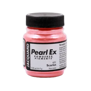 JACQUARD Pearl EX Powdered Metallic Pigments 0.5oz #631 SCARLET / Szkarłatne metaliczne i perłowe pigmenty w proszku do rękodzieła