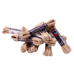 MR Laces Round Waxed 5mm Medium Beige - średnio beżowe okrągłe sznurowadła woskowane