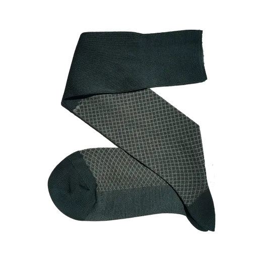 VICCEL / CELCHUK Knee Socks Fish Net Green Beige