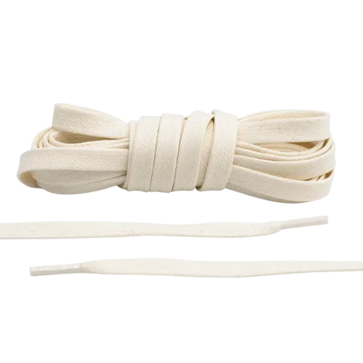 Kremowe woskowane sznurowadła luksusowe. Sznurówki do customizacji sneakersów - Jordan, Nike, Bred 1, Adidas.