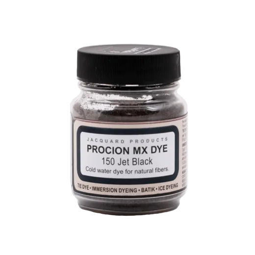 JACQUARD Procion MX Dye 0.66oz #1150 JET BLACK / Czarny barwnik do tkanin z naturalnych włókien roślinnych (celulozowych)