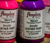 Akrylowe neonowe farby do customizacji i renowacji sneakersów, jeansu, tekstyliow angelus acrylic paint