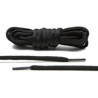 LACE LAB Thin Oval Laces Black / Czarne sznurowadła do butów