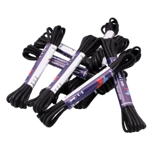 MR Laces Round Waxed 2mm Black - czarne okrągłe sznurowadła woskowane