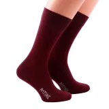 Casualowe męskie skarpety bordowo brązowe. Skarpety do trampek i butów eleganckich.