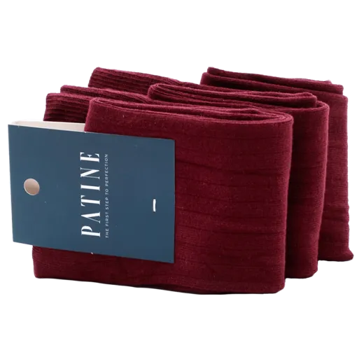 Bordowo brązowe skarpety męskie