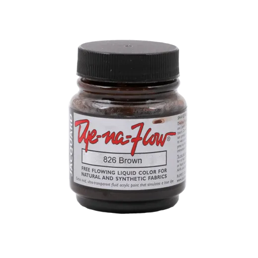 JACQUARD Dye-Na-Flow Paint 2.25oz #826 BROWN / BRĄZOWA płynna farba akrylowa do tkanin