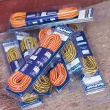 Okrągłe wytrzymałe sznurowadła żółto czerwone do caterpillarów, trzewinków, 