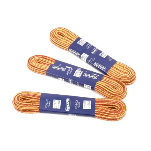 Okrągłe sznurowadła żółto czerwone