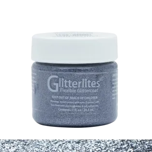 ANGELUS Glitterlites Leather Paint 1oz #223 GUNMETAL / Metaliczna brokatowa farba akrylowa do customizacji Jeansu i Sneakersów