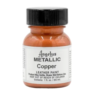 ANGELUS Acrylic Leather Paint Metallic 1oz #141 COPPER / MIEDZIANA metaliczna farba akrylowa do malowania Sneakersów i Jeansu