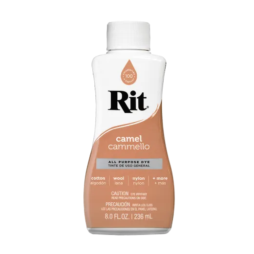 uniwersalny kamelowy barwnik do tkanin i innych powierzchni w formie płynnej RIT DYE  Camel