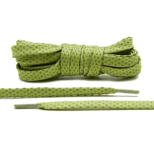 LACE LAB Reflective FLAT 2.0 Laces 9mm Olive - Płaskie oliwkowe sznurówki do butów