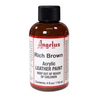 ANGELUS Acrylic Leather Paint Standard 4oz #181 RICH BROWN / BRĄZOWA farba akrylowa do malowania Sneakersów i Jeansu