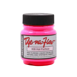 JACQUARD Dye-Na-Flow Paint 2.25oz #808 HOT FUCHSIA / GORĄCA FUKSJA płynna farba akrylowa do tkanin