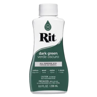 RIT DYE All-Purpose Liquid Dye 8oz DARK GREEN / CIEMNOZIELONY uniwersalny barwnik w płynie do tkanin i innych powierzchni