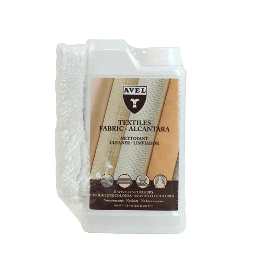 Alcantara AVEL 500ml - Płyn do czyszczenia tekstyliów i alcantary + bawełniana rękawica
