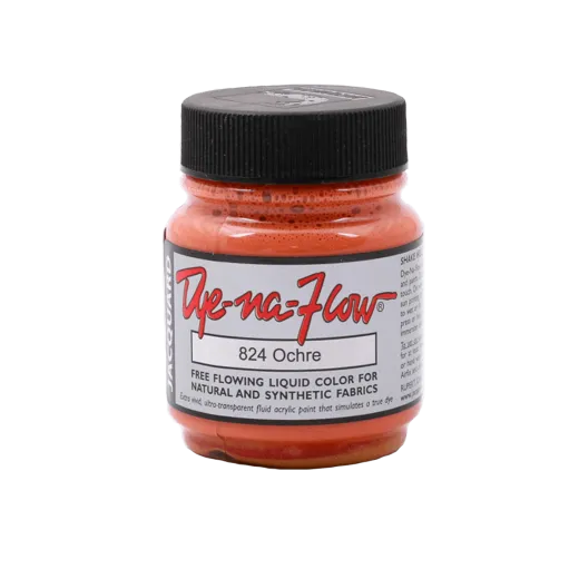 JACQUARD Dye-Na-Flow Paint 2.25oz #824 OCHRE / OCHRA płynna farba akrylowa do tkanin