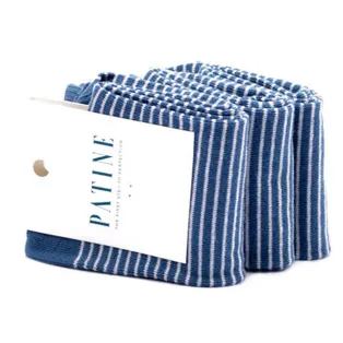 PATINE Socks PAPA01-2029 / Niebieskie skarpetki w białe paski