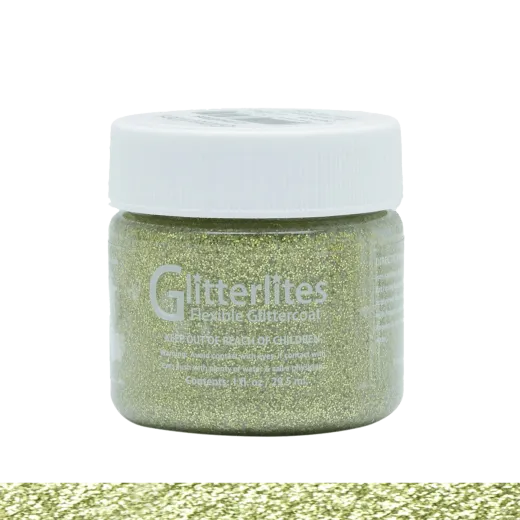 Limonkowa akrylowa brokatowa farba do customizacji i rękodzieła. Farby z brokatem do butów, jeansu, ubrań, skór, tkanin. 