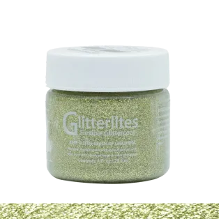 ANGELUS Glitterlites Leather Paint 1oz #225 LIMELITE / Limonkowa brokatowa farba akrylowa do customizacji Jeansu i Sneakersów