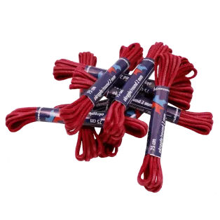 MR Laces Round Waxed 2mm Burgundy - bordowe okrągłe sznurowadła woskowane